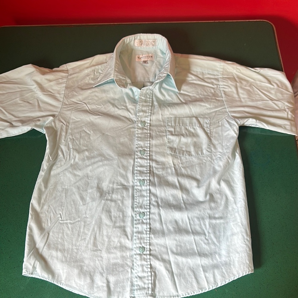 Van Heusen Blue Button Down Shirt Classic Collar